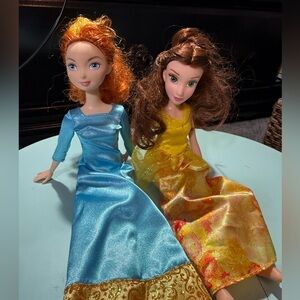 Disney princess Barbie dolls beauty and beast & Brave princesses